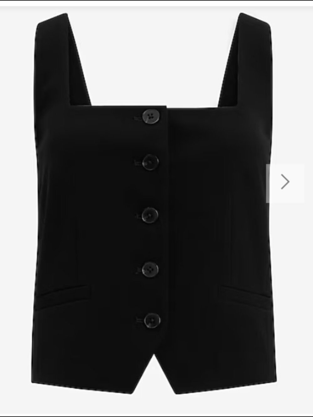 Crepe Square Neck Blazer Vest